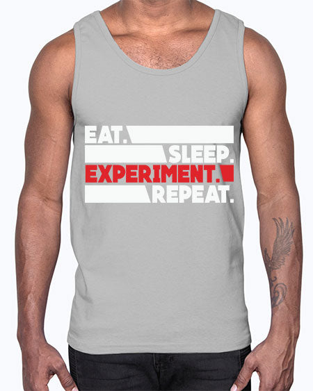EatSleepExperimentRepeatScientistSkinite Scientist Skinite 274#- general science- Cotton Tank