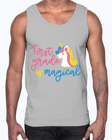 First Grade Is Magical 143#- first grade- Cotton Tank