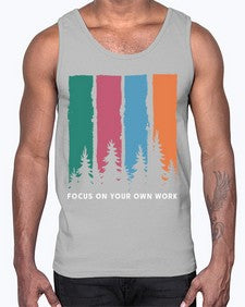 Focus on Your Own Work 14#- internet- Cotton Tank