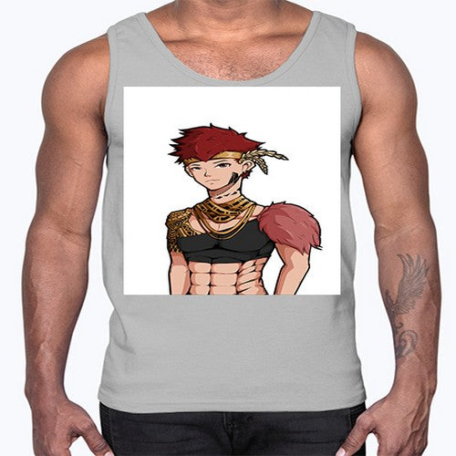 Forest tribal boy 67#- anime- Cotton Tank