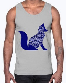 FoxMandalaUpdated 463#- mandala- Cotton Tank