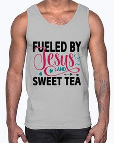 Fueled By Jesus And Sweet Tea 989#- tea- Cotton Tank