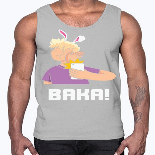 Funny Anime Baka Rabbit Slap Anime 228#- anime- Cotton Tank