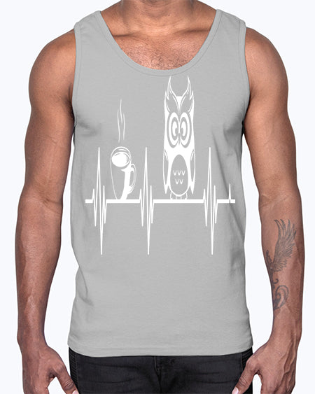Funny Coffee Lover Night Owl A TurtleRabbit 5#- owl- Cotton Tank