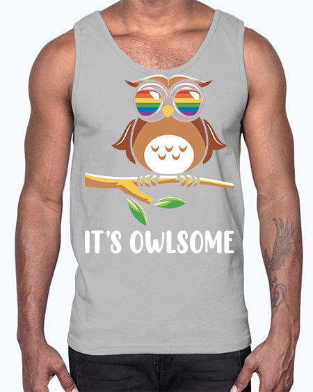 Funny Owl Gift Im Owlsome A TurtleRabbit 7#- owl- Cotton Tank