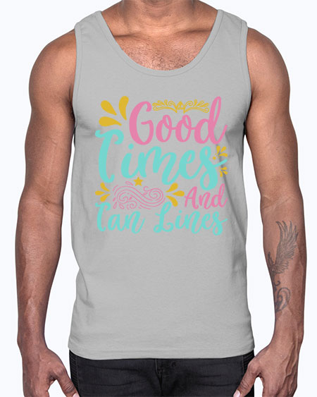 GOOD TIMES AND TAN LINES Style 65#- summer- Cotton Tank