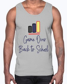 Game Over Back to School 216#- general school- Cotton Tank