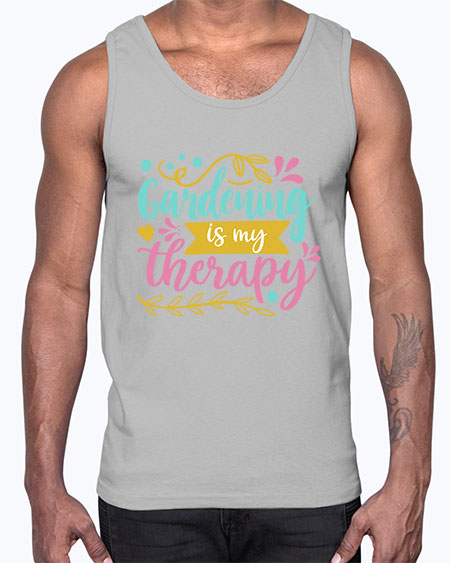 Gardening is my therapy Style 66#- summer- Cotton Tank