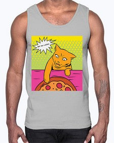 Get Me a Pizza 481#- art pop art- Cotton Tank