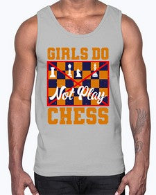 Girls do not play chess 101#- chess- Cotton Tank