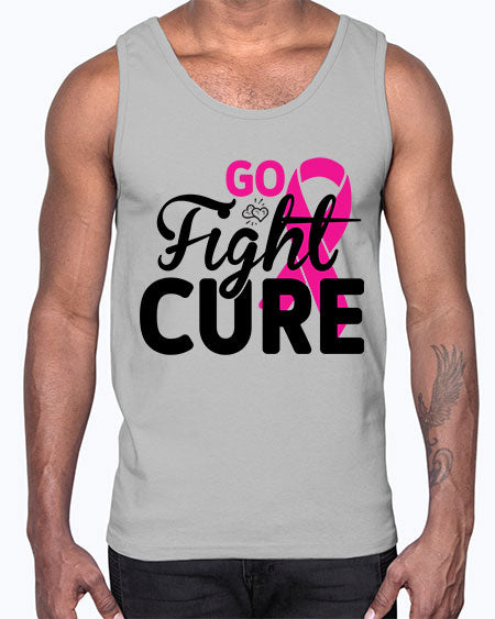 Go Fight Cure 23#- breast cancer- Cotton Tank