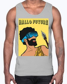 Hallo Future 497#- art pop art- Cotton Tank
