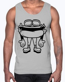 Handsome hotdog 135#- cartoon food- Cotton Tank