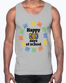 Happy one hundred Days of School 245#- one hundred days- Cotton Tank