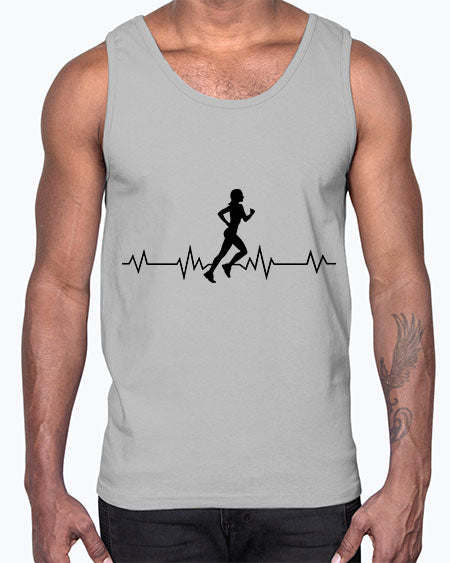 Heart Beat Runner girl- sports general- Cotton Tank