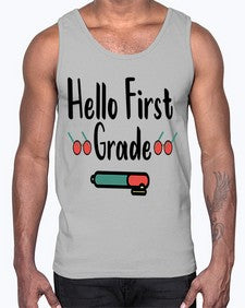 Hello First Grade 273#- first grade- Cotton Tank