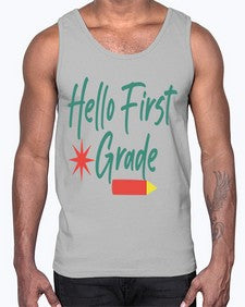 Hello First Grade 277#- first grade- Cotton Tank
