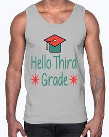 Hello Third Grade 345#- seventh grade- Cotton Tank