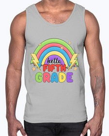 Hello fifth Grade Rainbow 266#- fifth grade- Cotton Tank