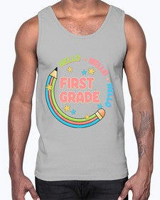 Hello first Grade Pencil 278#- first grade- Cotton Tank