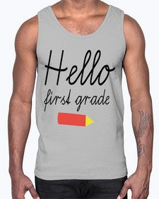 Hello first grade 274#- first grade- Cotton Tank