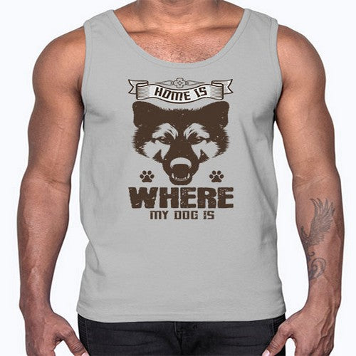 Home Is Where My Dog Is Style 202#- dogs- Cotton Tank