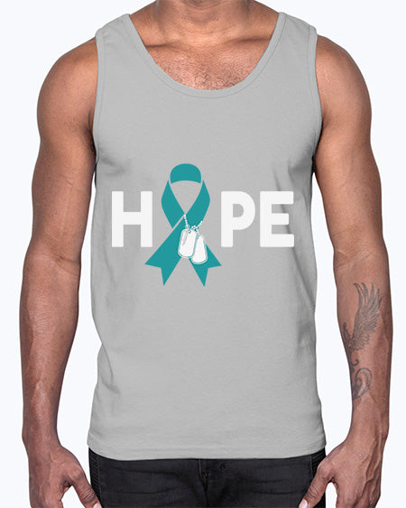 Hope PTSD Awareness Dog tag 21#- PTSD- Cotton Tank
