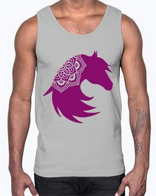 HorseFaceMandala 535#- mandala- Cotton Tank