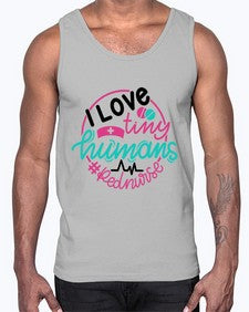 I Love Tiny Humans Red Nurse Style Style 903#- nurse- Cotton Tank