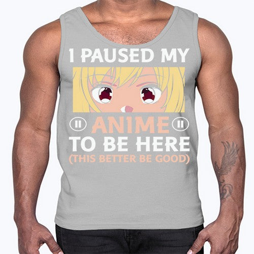 I Paused My Anime To 242#- anime- Cotton Tank