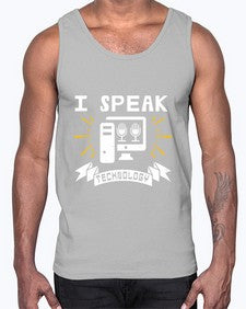 I speak technology 37#- computer- Cotton Tank