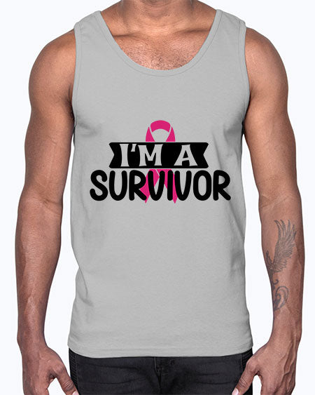 Im a Survivor 17#- breast cancer- Cotton Tank