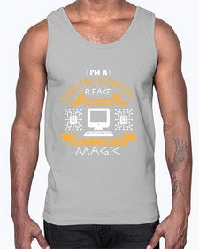 Im a computer scientist please stand back 34#- computer- Cotton Tank