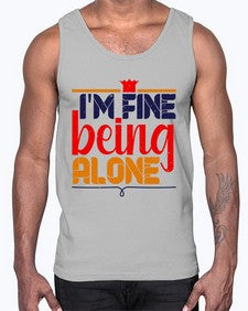 Im fine being alone 118#- chess- Cotton Tank