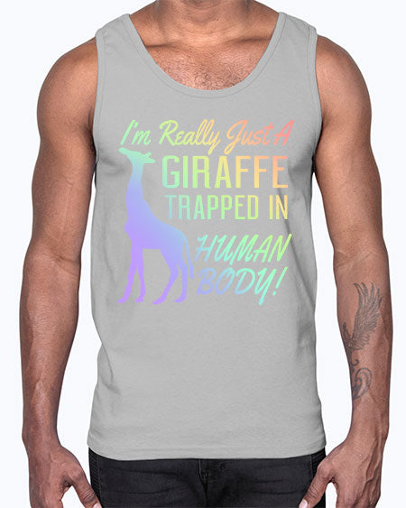 Im really just a giraffee trapped in human body- giraffee- Cotton Tank