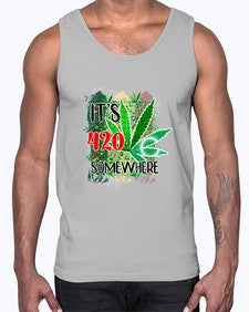 Its Somewhere 670#- marijuana- Cotton Tank