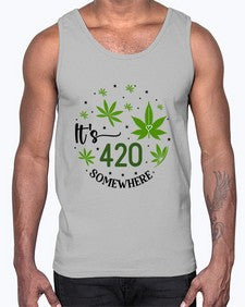 Its Somewhere 671#- marijuana- Cotton Tank