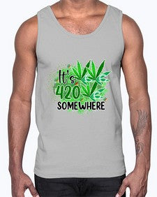 Its Somewhere 672#- marijuana- Cotton Tank