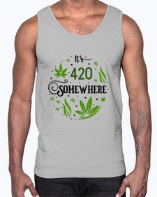 Its Somewhere 673#- marijuana- Cotton Tank