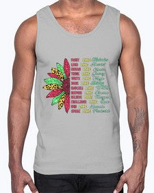 Juneteenth Sunflower Design 17#- black juneteenth- Cotton Tank