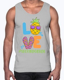 LOVE second Grade Summer Pineapple 526#- second grade- Cotton Tank