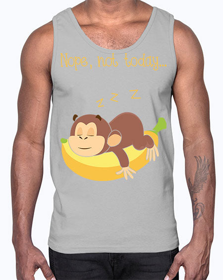 Lazy Monkey Nope Not Today 9#- monkey- Cotton Tank