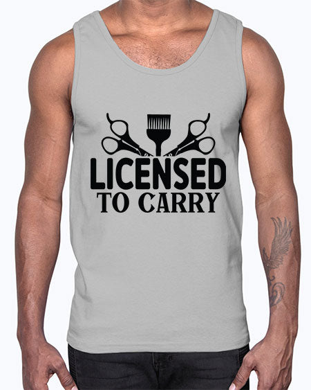 Licensed To Carry 1050#- hairdresser- Cotton Tank