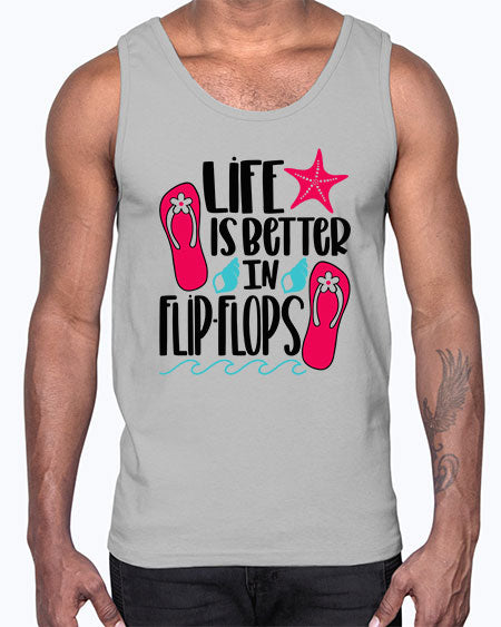 Life Is Better Is FlipFlops Style 31#- summer- Cotton Tank