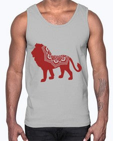 LionMandala 734#- mandala- Cotton Tank