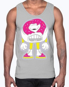 Living donut 159#- cartoon food- Cotton Tank