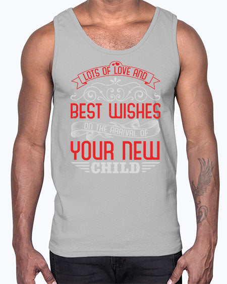 Lots of loe and best wishes Style 145#- baby shower- Cotton Tank