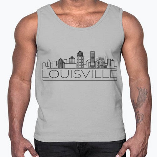 Louisvilla Minimal Skyline 1174#- cities- Cotton Tank