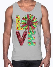 Love Juneteenth Day Fist Sunflower Png 7#- black juneteenth- Cotton Tank