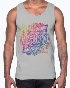 Mandala Wisdom Rainbow Glitter 764#- mandala- Cotton Tank